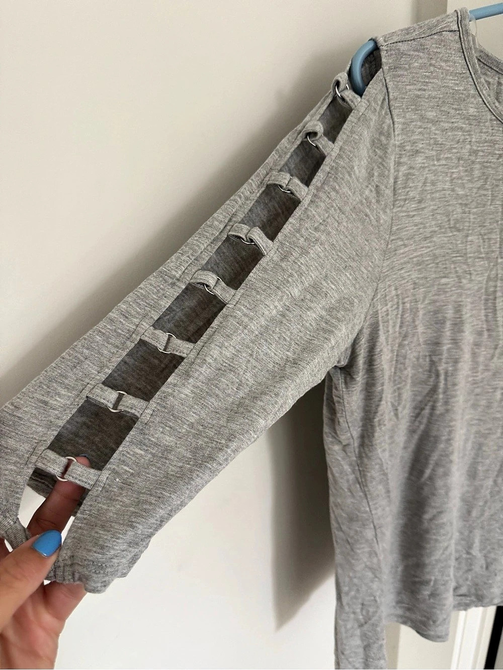 Frank & Eileen Gray Long Sleeve Top Size XL Like New - Picture 3 of 4